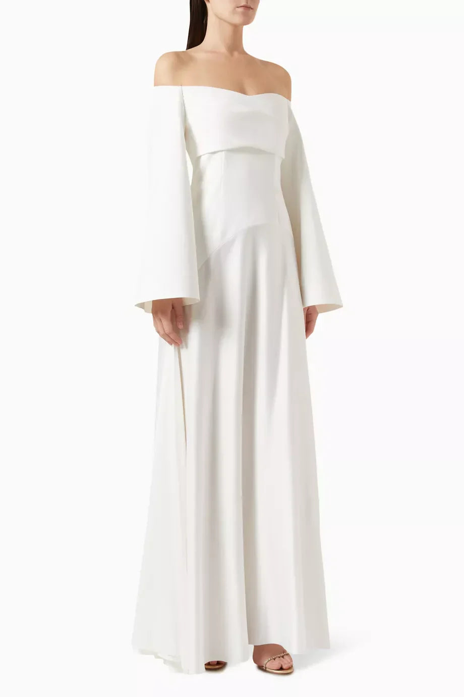 Off-Shoulder Long Sleeves A-Line Evening Dress