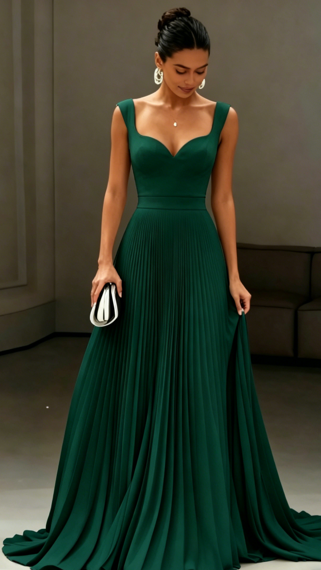 Sweetheart Straps Pleated A-Line Wedding Dress