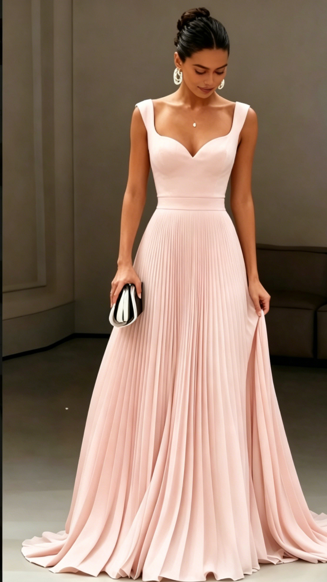 Sweetheart Straps Pleated A-Line Wedding Dress