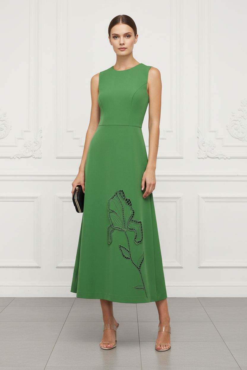 Scoop Sleeveless Appliques A-Line Cocktail Dress