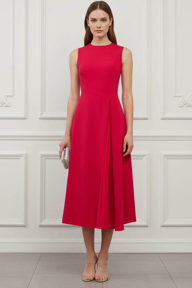 Scoop Sleeveless A-Line Cocktail Dress