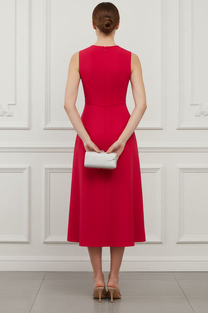 Scoop Sleeveless A-Line Cocktail Dress