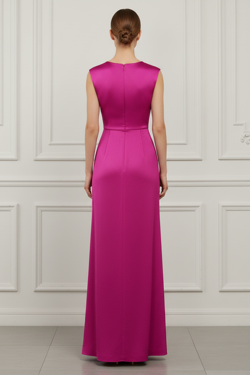 V-Neck Sleeveless A-Line Mother of Bride Dress