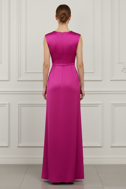 V-Neck Sleeveless A-Line Mother of Bride Dress