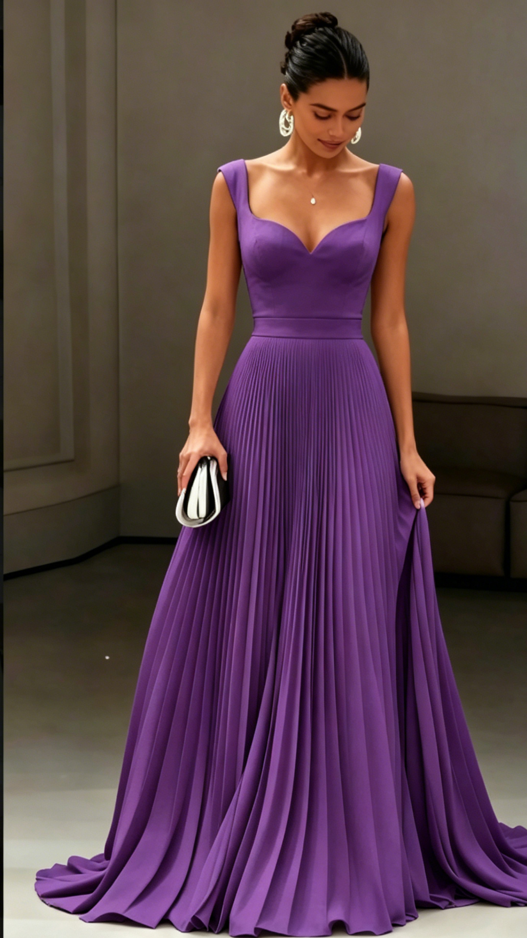 Sweetheart Straps Pleated A-Line Wedding Dress