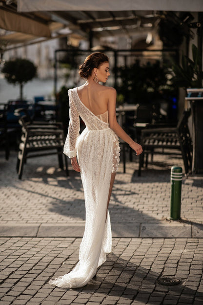 Mini Wedding Dress Sheer Corset-Bustier Top Best Sellers Style Bundle See Through Short Beach Bridal Gown with Cape Glitter Fabric