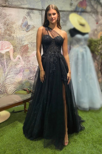 Tulle A-Line Formal Dress Long Prom Dress