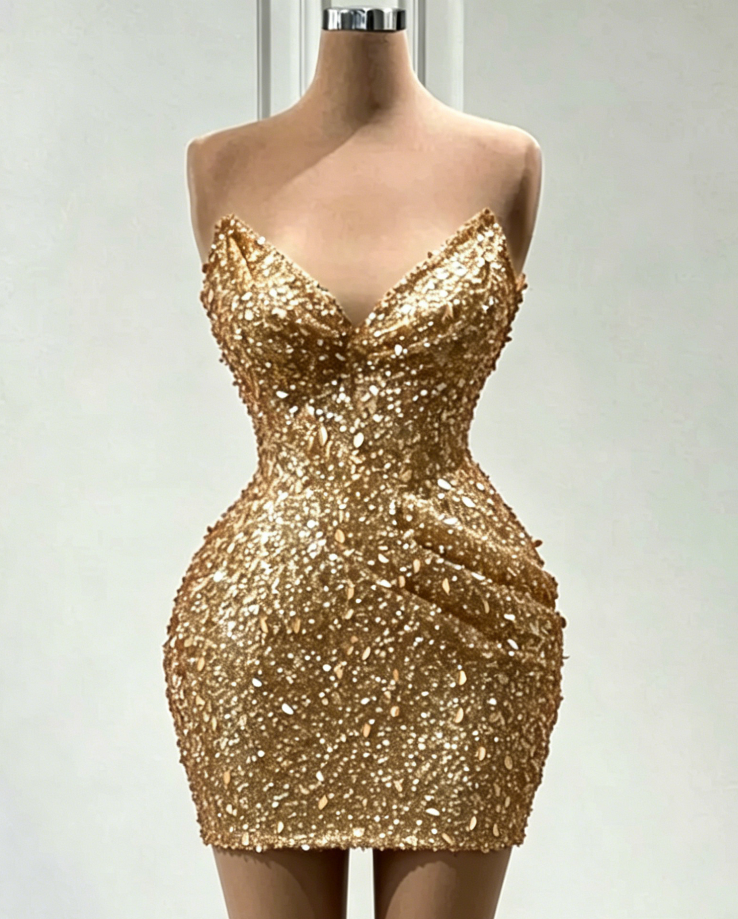 Sweetheart Sequin Bodycon Mini Dress