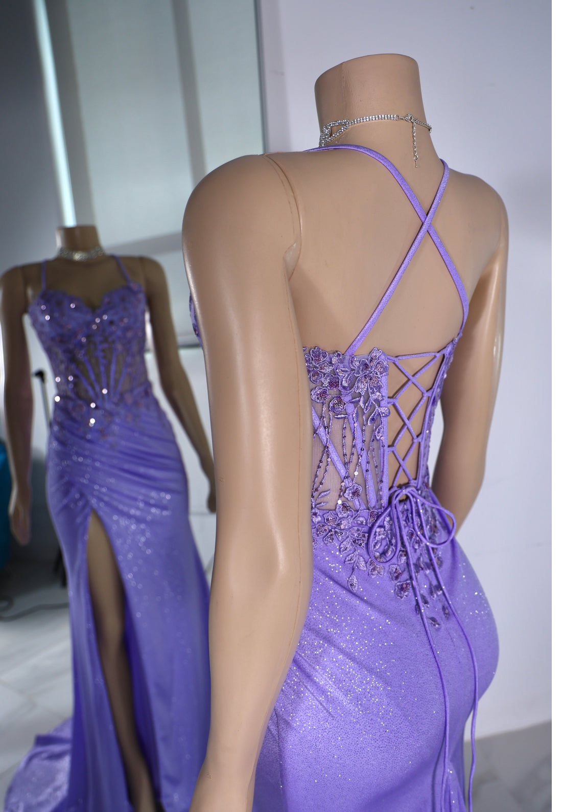 Sweetheart Sleeveless Appliques High Slit Ruched Prom Dress for Black Girls