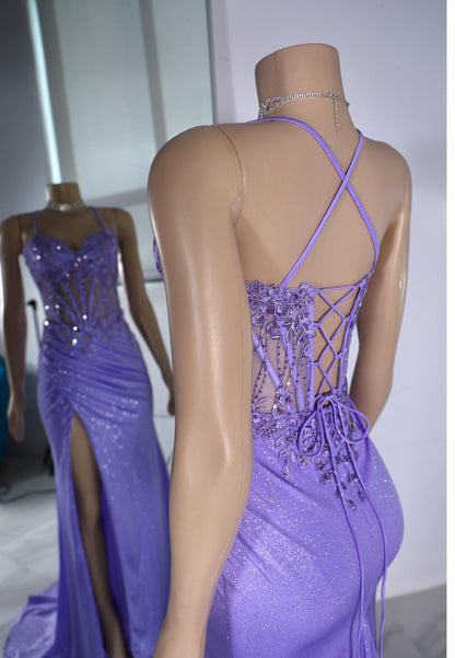 Sweetheart Sleeveless Appliques High Slit Ruched Prom Dress for Black Girls