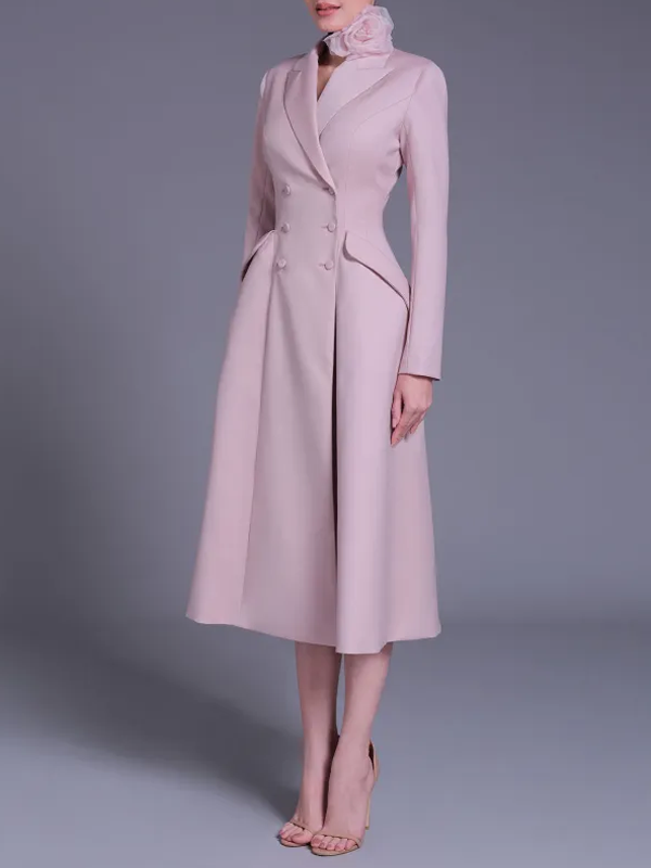 Pink Fitted Coat - Dress