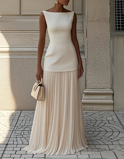 Solid Color Sleeveless Vest Skirt Two-piece Set