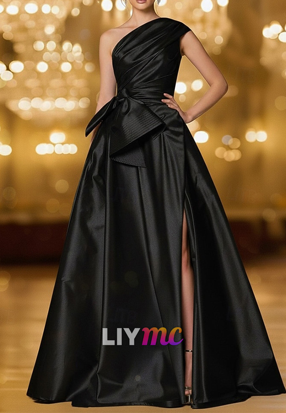 A-Line Evening Gown Ball Gown Formal Dress Elegant Glittering Silky Sleeveless