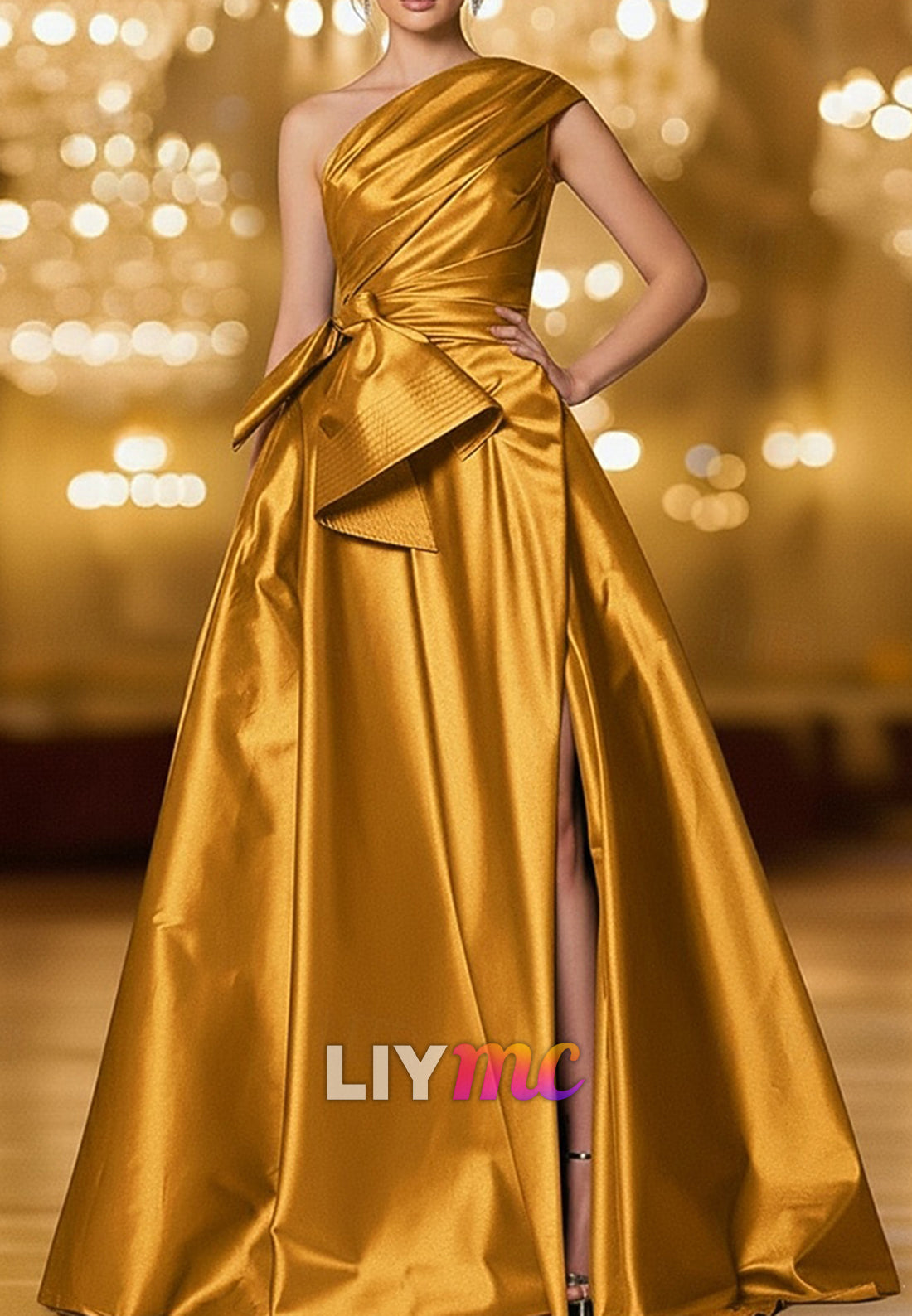 A-Line Evening Gown Ball Gown Formal Dress Elegant Glittering Silky Sleeveless
