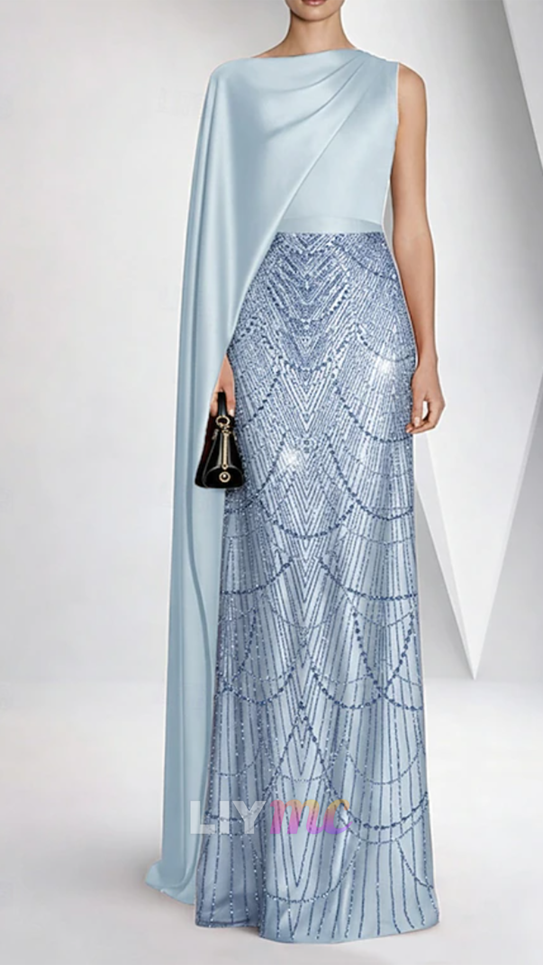 Bateau Sleeveless Beaded Embroidery Sheath Mother of Bride Dress