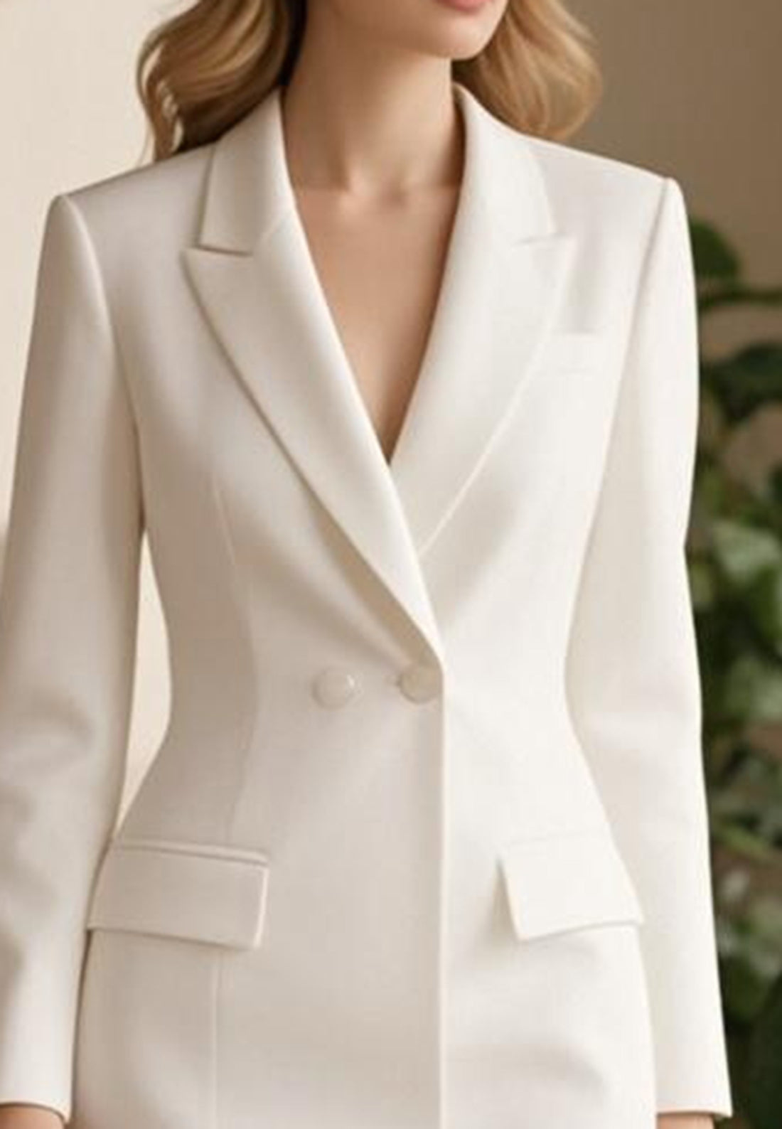 Blazer V-Neck Long Sleeves Sheath Work Dress