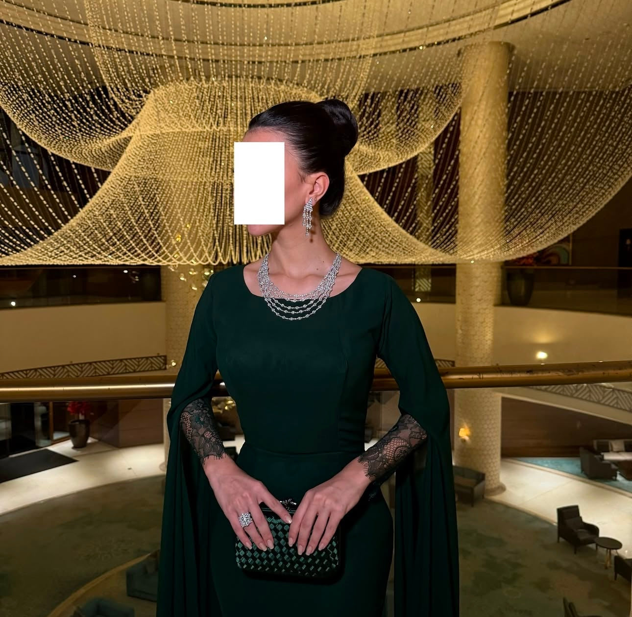 Scoop Long Sleeves Mermaid Evening Dress