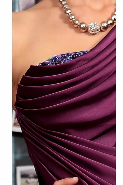 A Line One shoulder Half Sleeve Ankle Length Mother Dresses CM0366