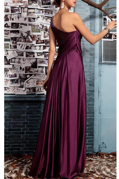 A Line One shoulder Half Sleeve Ankle Length Mother Dresses CM0366