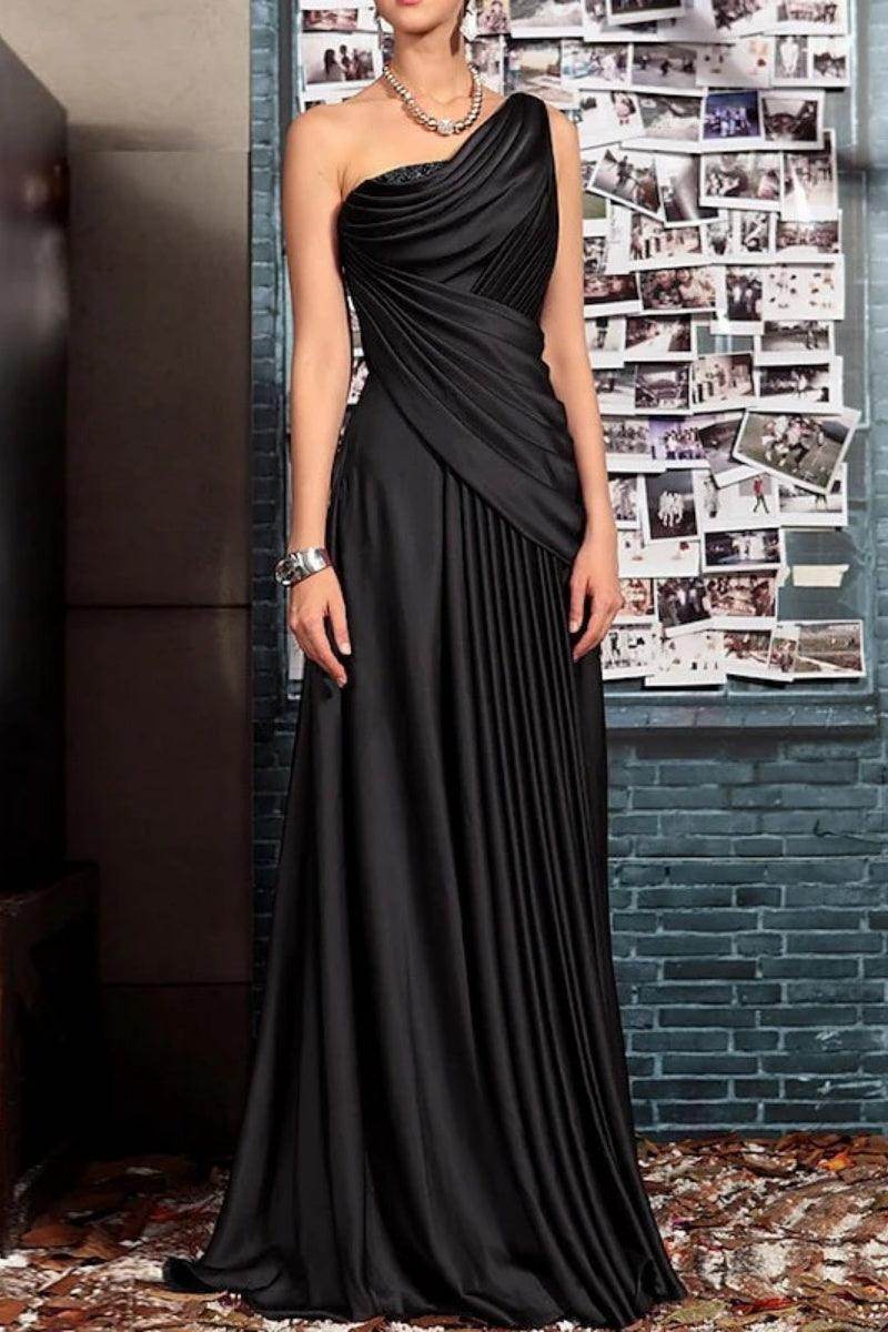 A Line One shoulder Half Sleeve Ankle Length Mother Dresses CM0366
