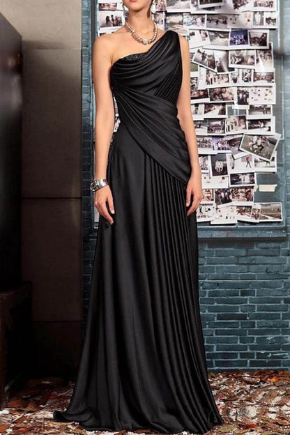 A Line One shoulder Half Sleeve Ankle Length Mother Dresses CM0366