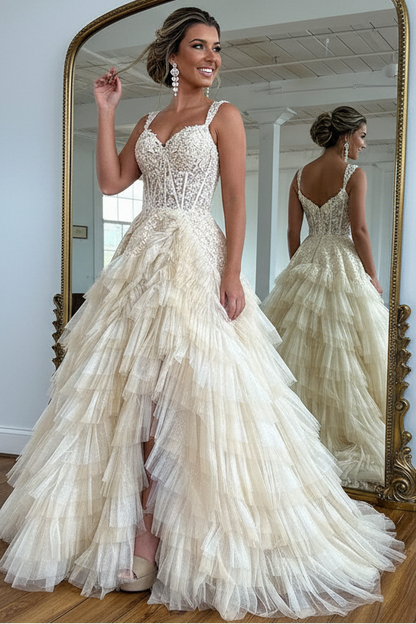 Princess A Line Off the Shoulder Pink Corset Prom Dress with Appliques