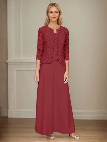 Glitter Lace & Satin Skirt Jacket Dress with Open Jacket