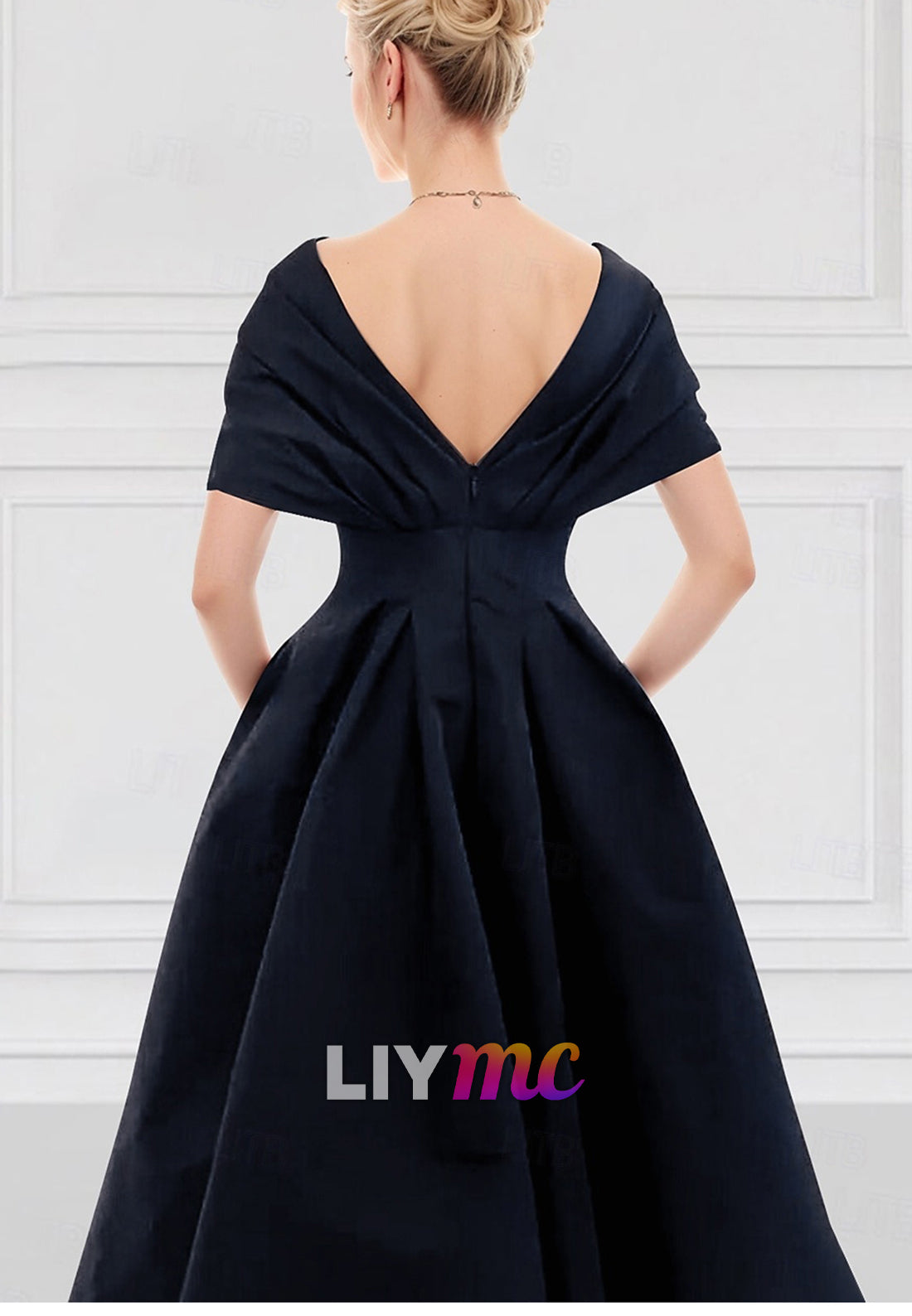 Cocktail Dresses Elegant Dress Formal WeddingOff Shoulder Satin with Floral Print Embroidery Pocket