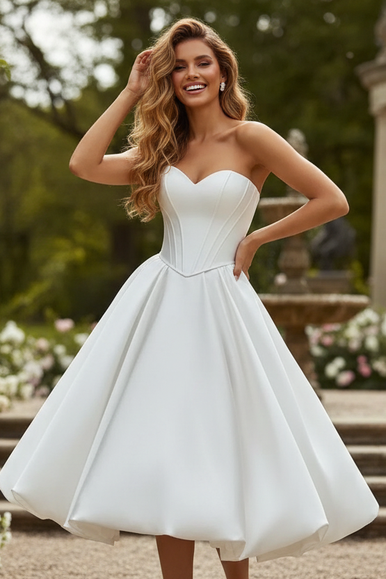 Satin Corset Wedding Dress