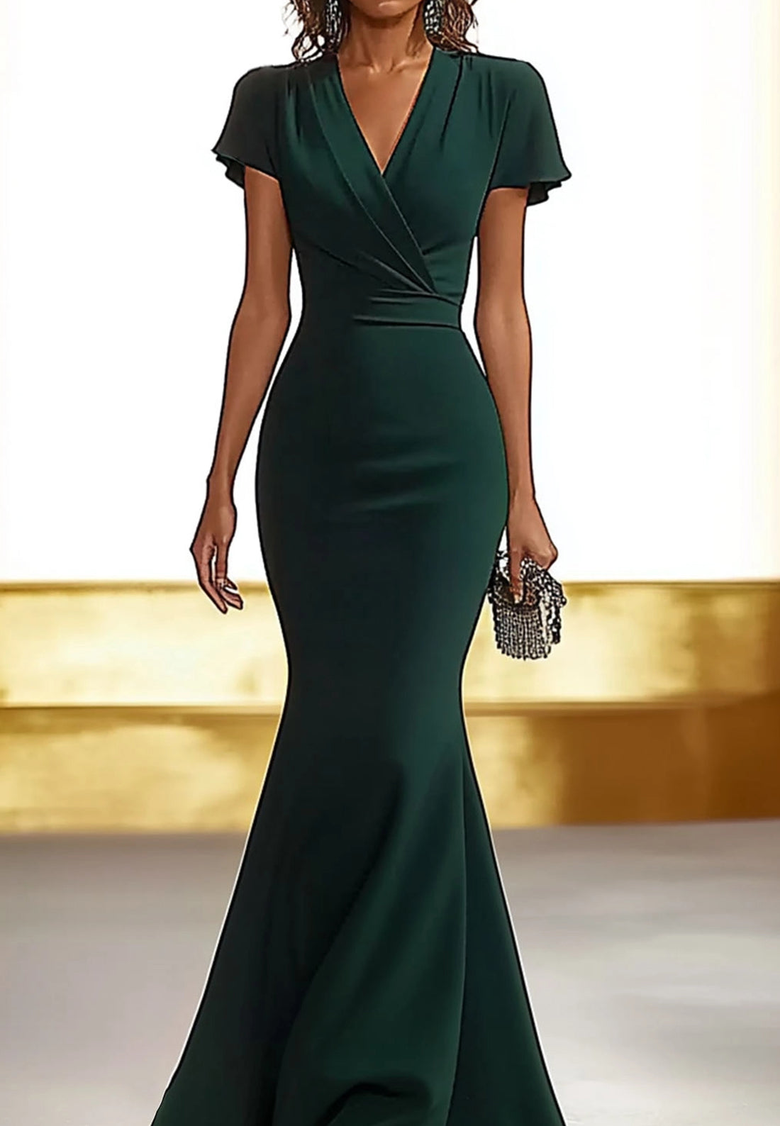 Formal Work Party Boat Neck Royal Blue Sleeveless Belted Slit Midi Dress