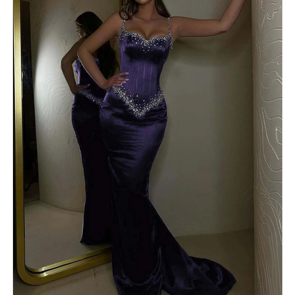 green emerald velvet dress Eliza Sleeveless Formal Mermaid Dress main image 0