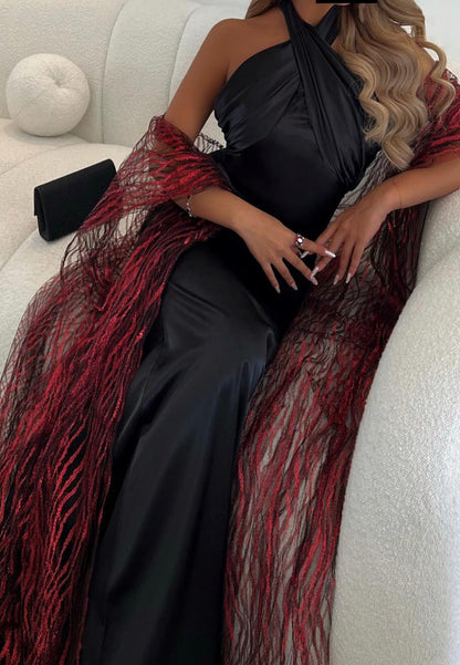Halter Sleeveless Sleek Mermaid Simple Evening Dress
