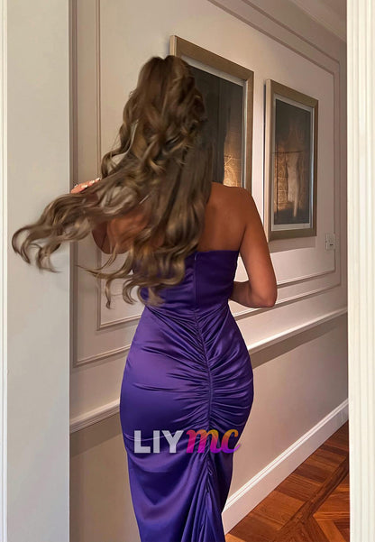 Halter V-Neck Sleeveless Empire Waist Mermaid Evening Dress