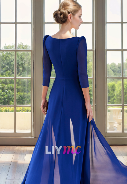 Jumpsuit Long Suit Chiffon Ruched Mother of Bride Dress Cocktail Dress