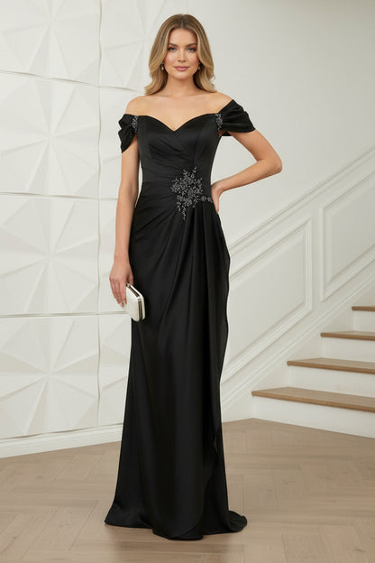 Sweetheart Cap Sleeves Appliques Mermaid Mother of Bride Dress