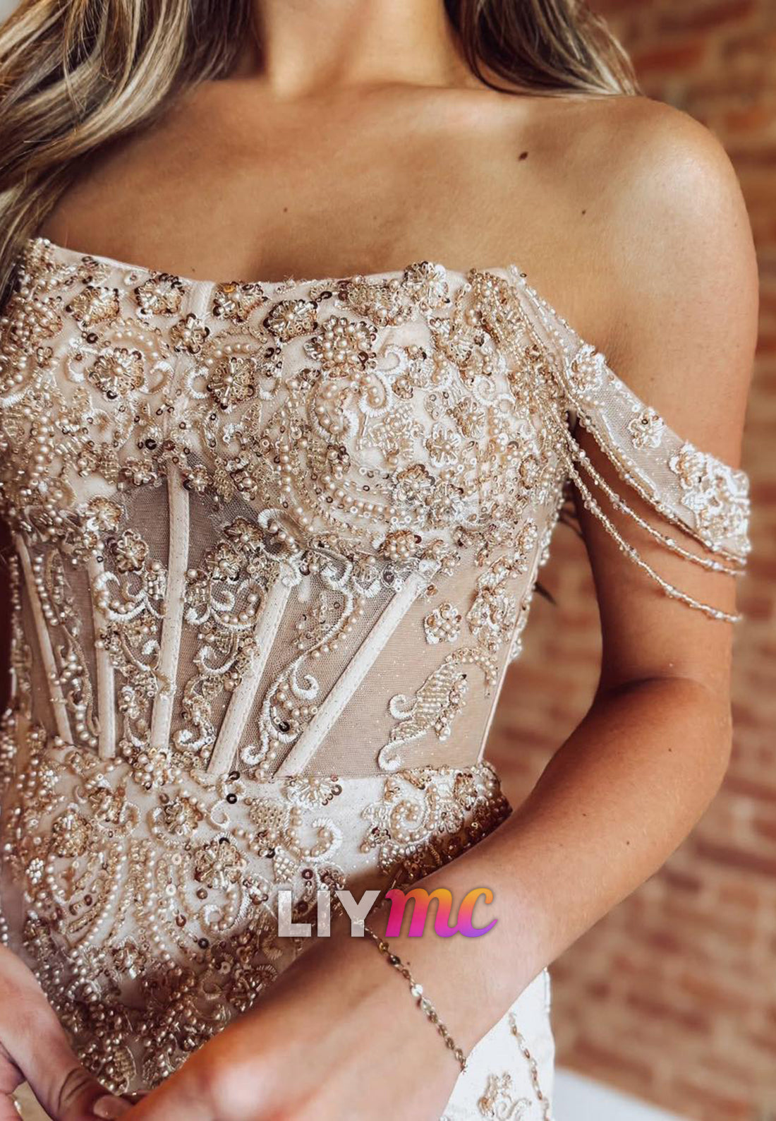 Off-Shoulder Beaded Fitted Sheath Party Homecoming Dress