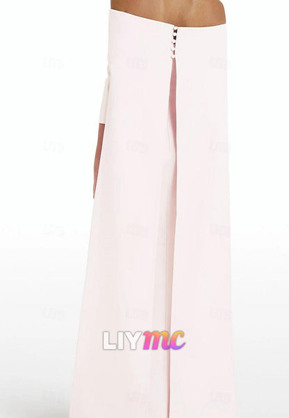 Off-Shoulder Long Sleeves Mermaid Evening Dress