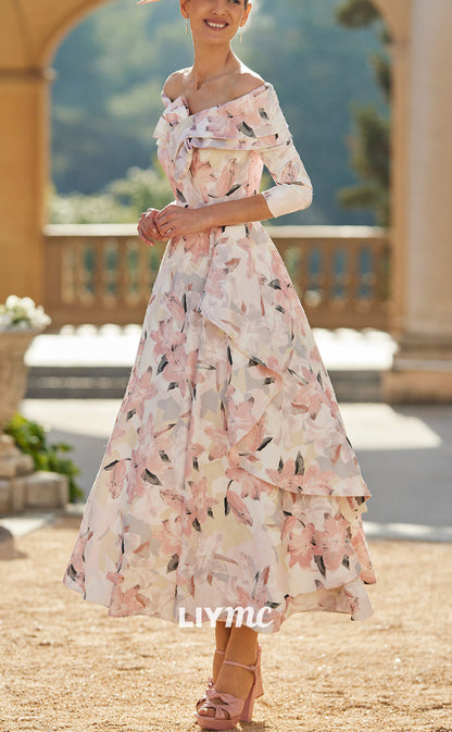 floral off shoulder cocktail dress Off Shoulder Floral Mermaid Gown 49635