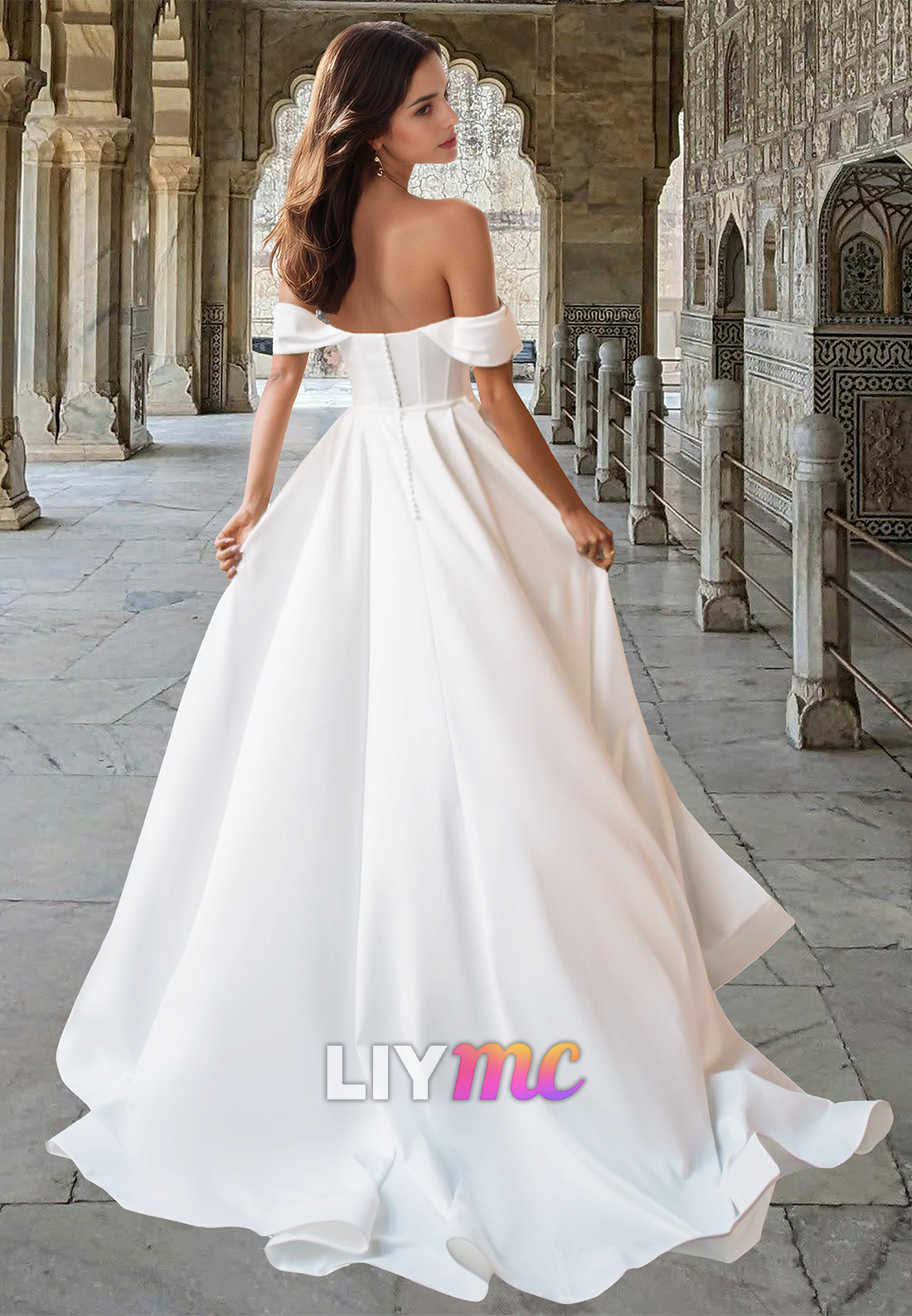 strapless ruched wedding dress Organza Wedding Dress