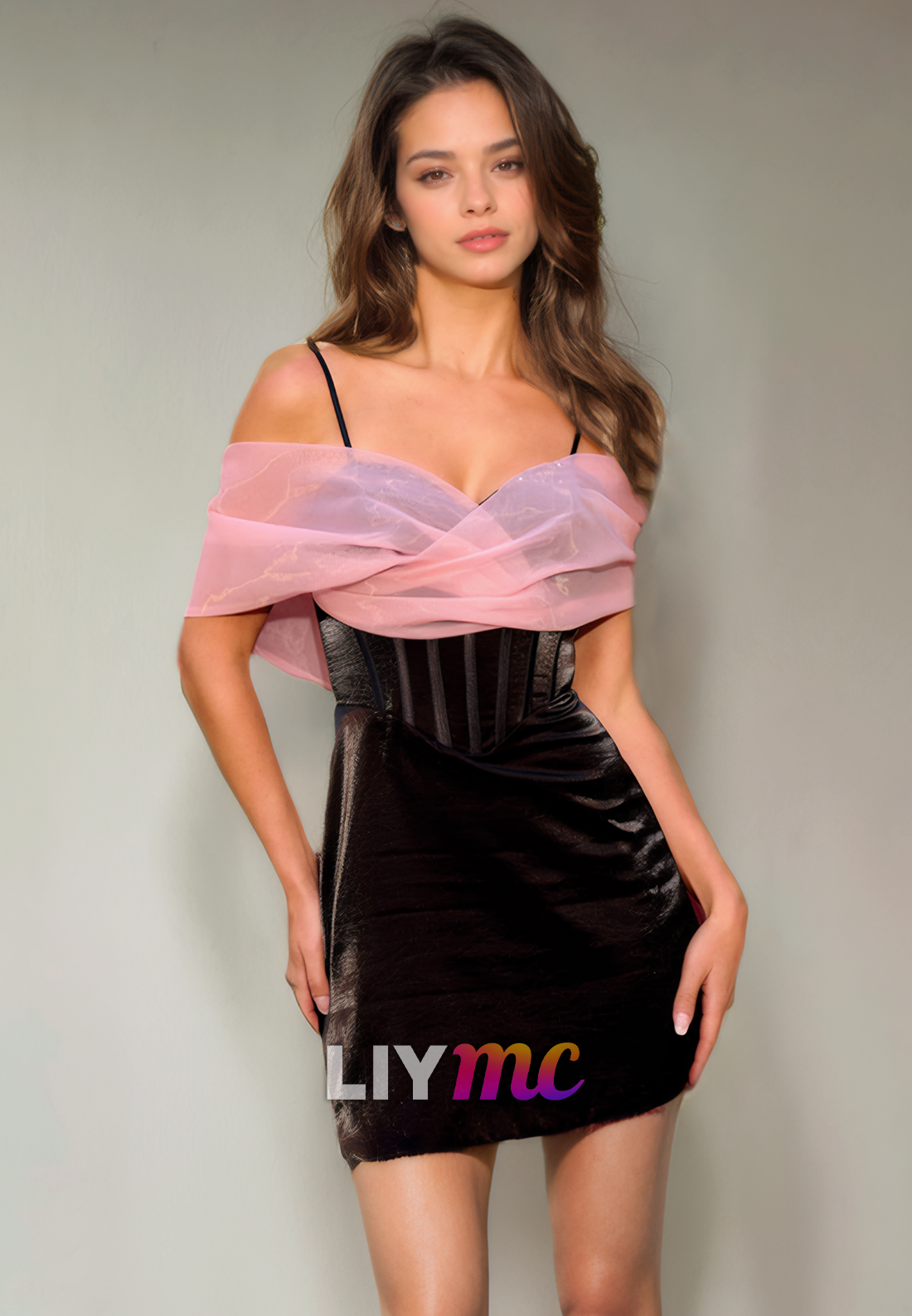 Off-Shoulder Sleeveless Sleek Satin Sheath Short Homecoming Dress