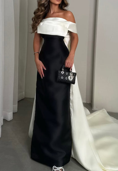 Off-Shoulder Strapless Simple Mermaid Formal Dress