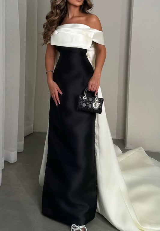 Off-Shoulder Strapless Simple Mermaid Formal Dress