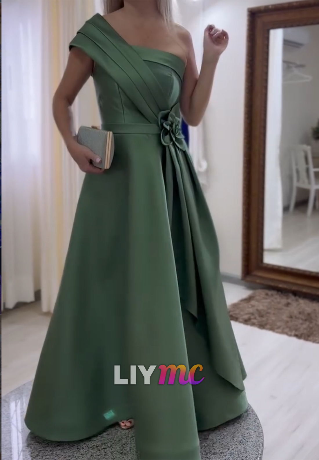 One Shoulder Sarin Sleek A-Line Formal Dress