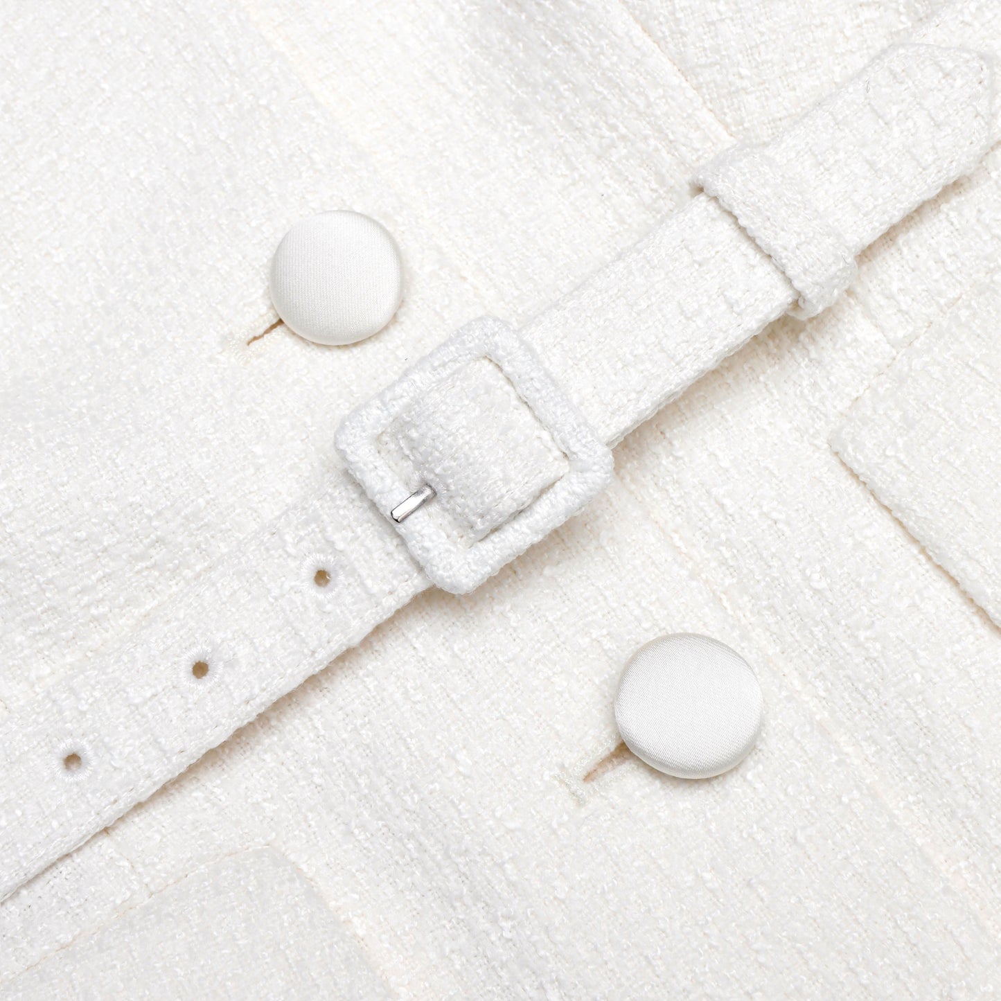 Blazer Dress Cream Boucle Tailored Mini Dress