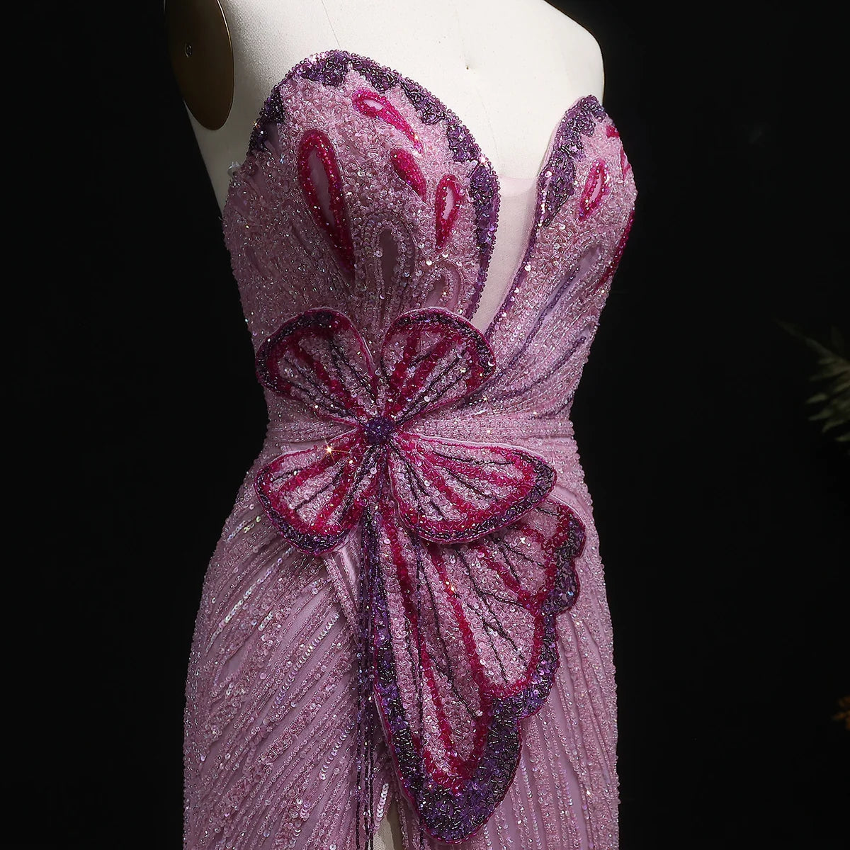 Elegant Sweetheart Pink Evening Dress Mermaid Gown