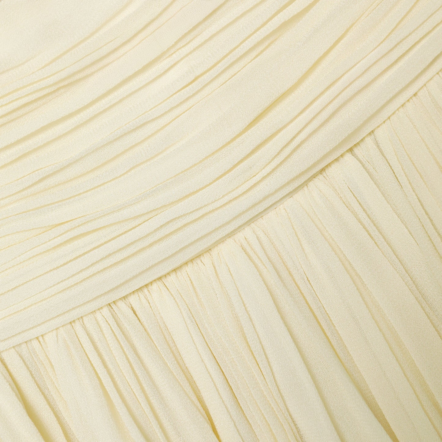Wedding Guest Dress Yellow Georgette Scarf Midi Dress