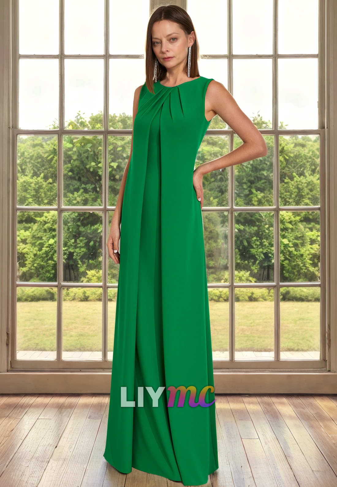 Scoop Sleeveless A-Line Mother of Bride Dress Cocktail Dress