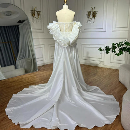 Red Long Cape Pearls Beaded Mermaid Evening Dress Gown