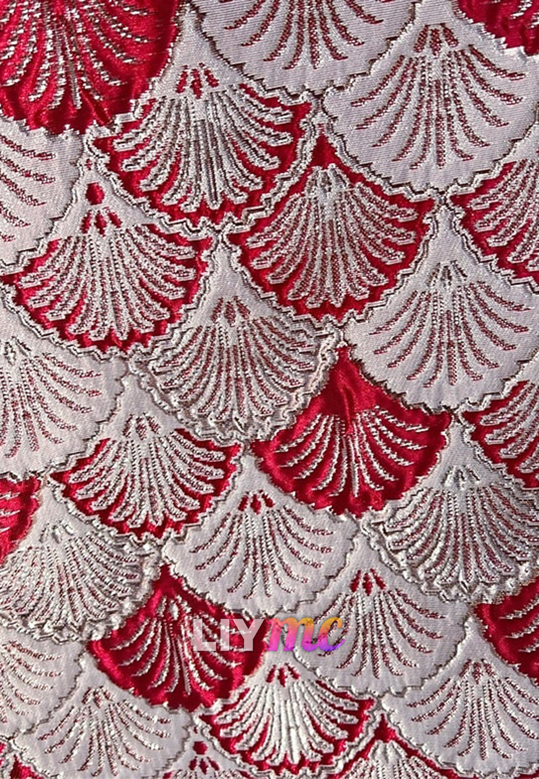 Sequin Jacquard Scallop Pattern A-Line Evening Gown Elegant Formal Dress