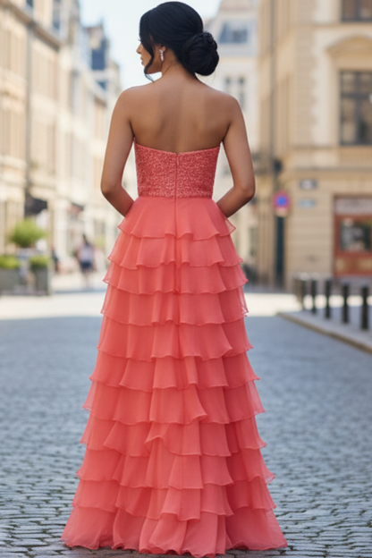 Square Spaghetti Straps Lace Appliques A-Line Prom Dress